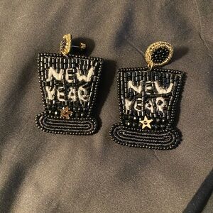 New Years Eve hat earrings